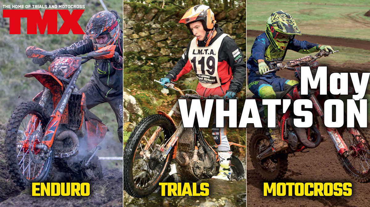 Trials Motocross and Enduro Events May 2024