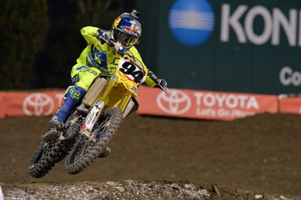 AMA Supercross action from Anaheim 1