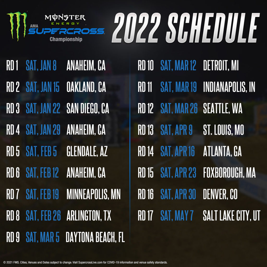 What Is The Supercross Schedule For 2024 Malva Rozalin