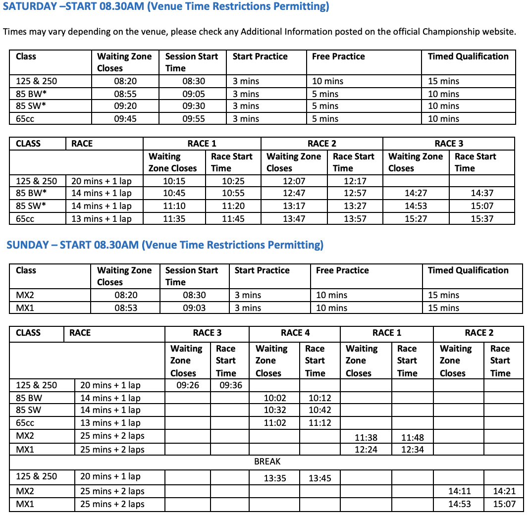 landrake-wet-weather-timetable-2022